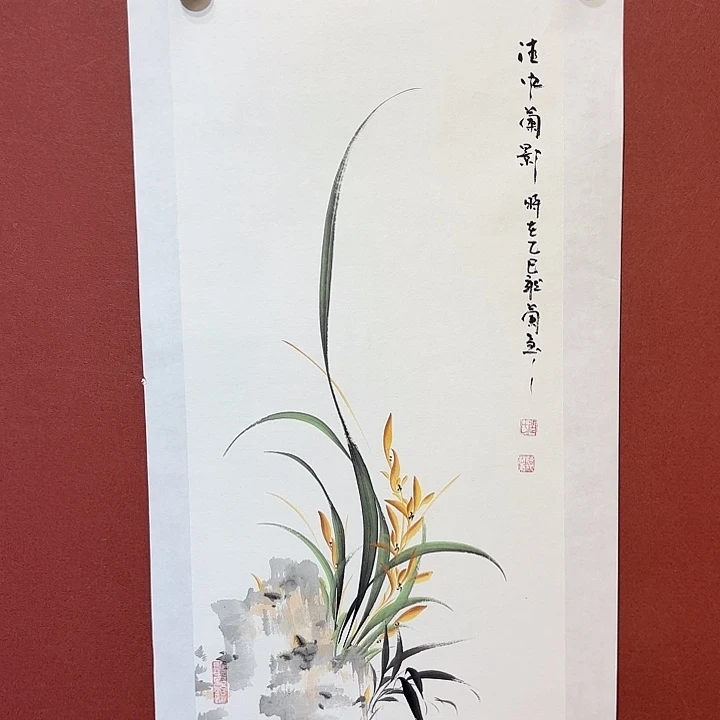 国画听兰老师花鸟