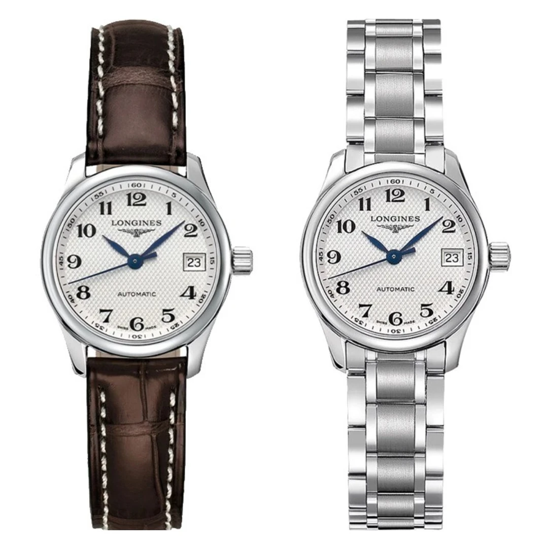 99新 Longines/浪琴 名匠128/机械/白盘数字/表径25.5mm/女士腕表