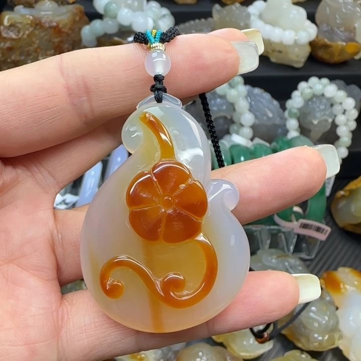 玛瑙/玉髓合金吊坠