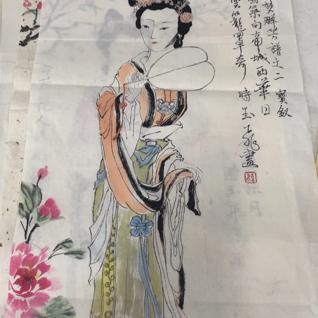 国画时玉飞老师绘画