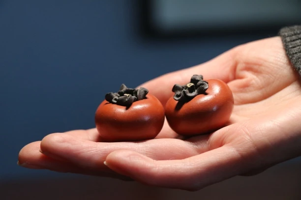 【柿柿如意一对茶宠】紫砂茶宠 手把件 茶周边 茶摆件