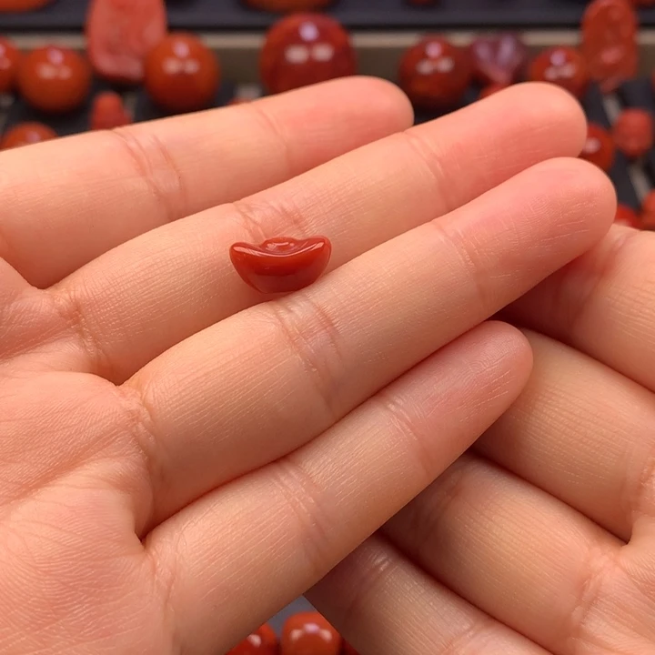 南红玛瑙未镶嵌元宝12MM+