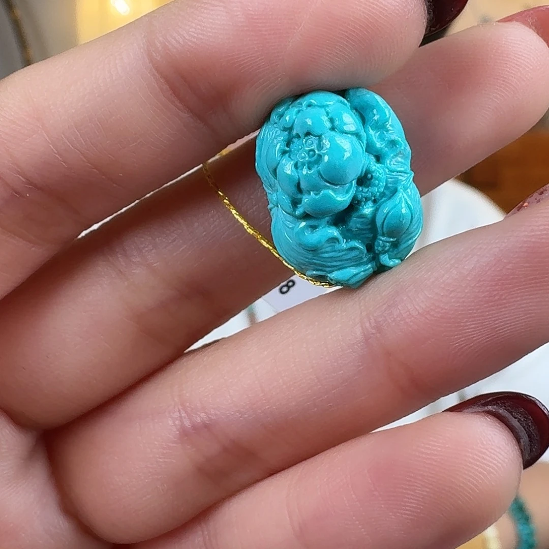 绿松石未镶嵌挂件