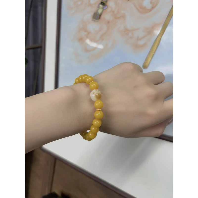 黄菩提单圈精选手串搭配无礼盒      S-0304