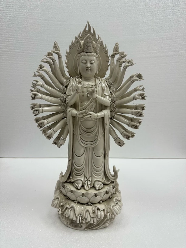 德化白瓷观音摆件观世音