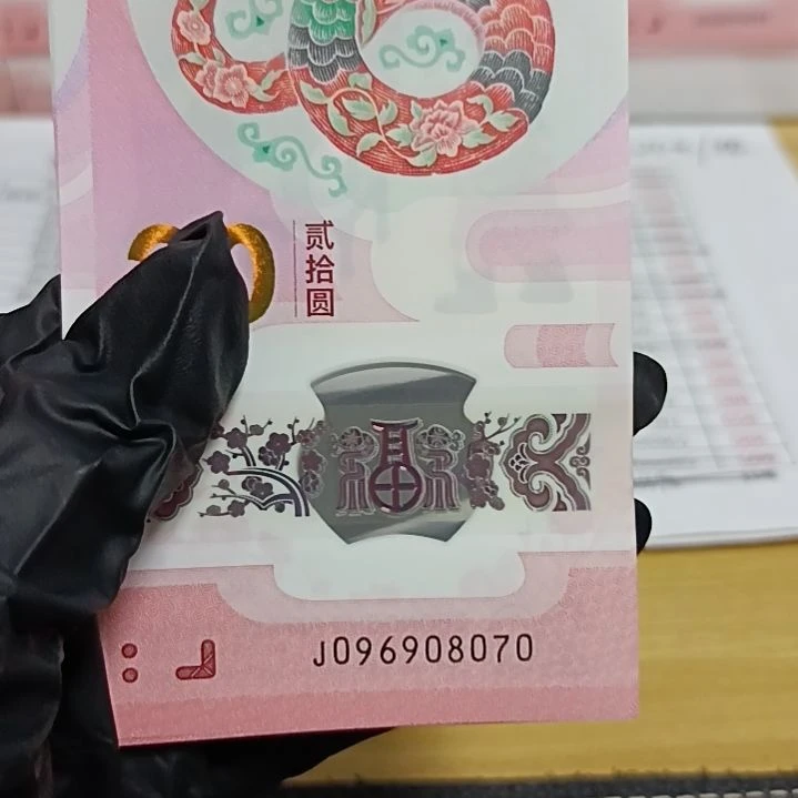 塑料蛇钞号码如图所示096908070