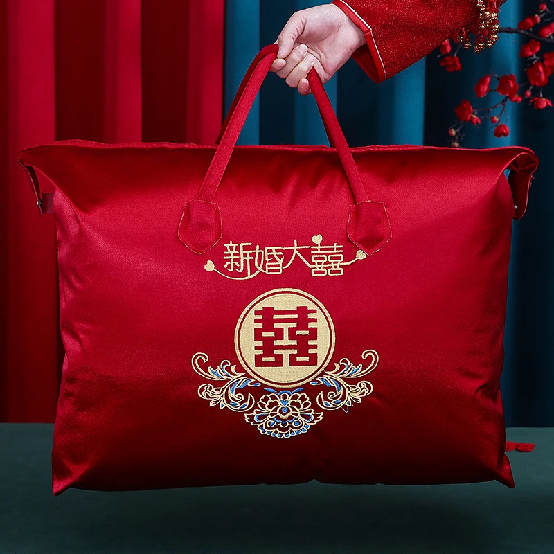 结婚被子收纳袋整理袋包装袋牛津布婚礼喜被专用手提袋陪嫁套装