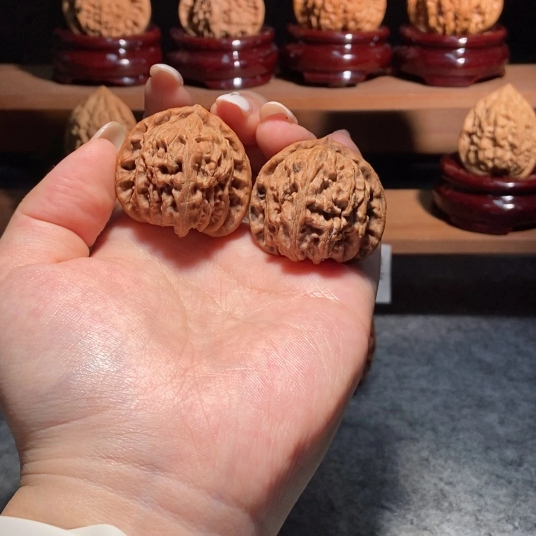 一***粥核桃手串/手链36三角白全品白茬