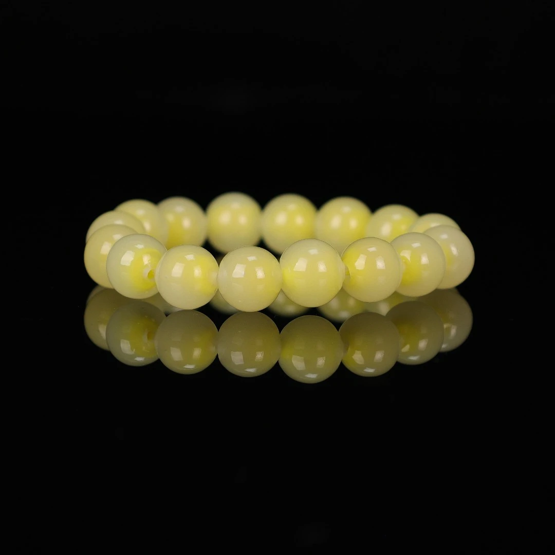 合金手链 玉楼东合金手链 SC0200 黄色套料满串琉璃手串