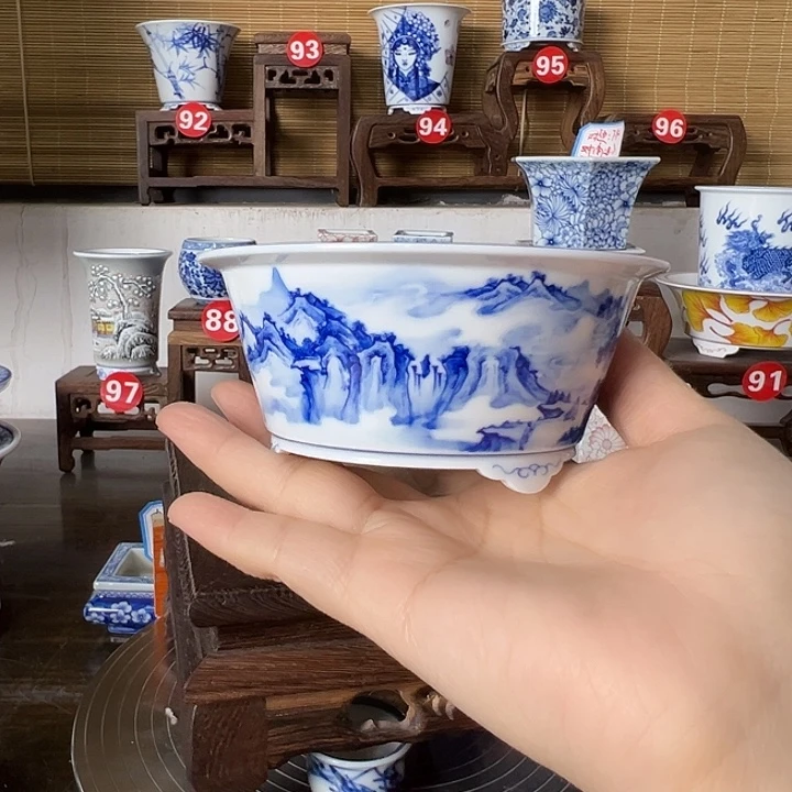 墨奈手绘手工花盆