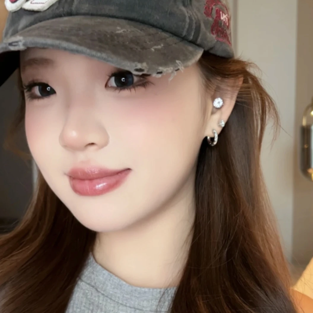 铜合金耳饰  4件套 ！睡觉不用摘！精致百搭耳环设计感耳饰耳钉女