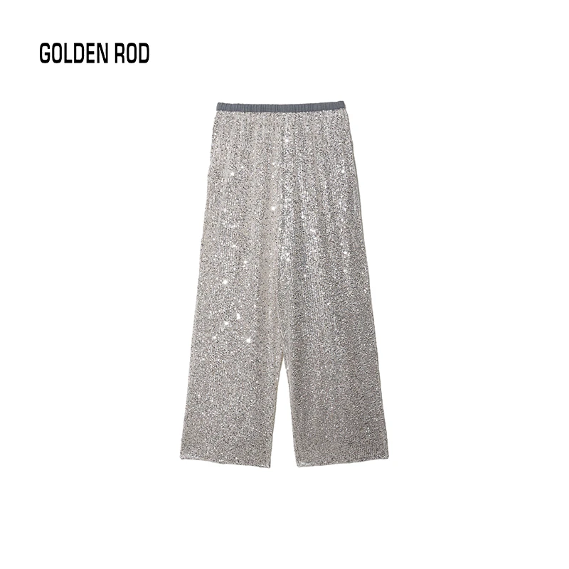 6116 珠片长裤 011754