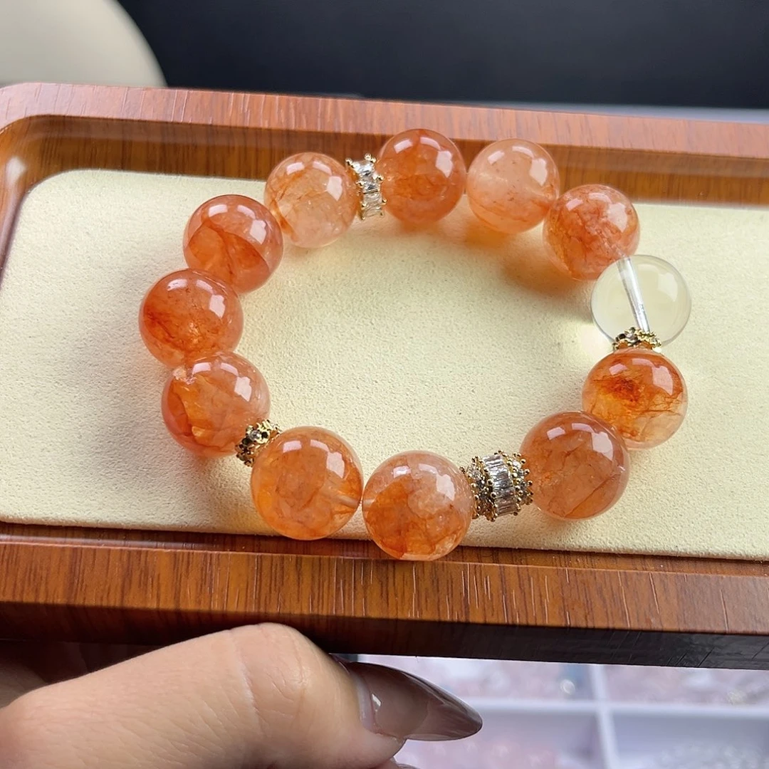 水晶手串未镶嵌?****?胶花 16mm