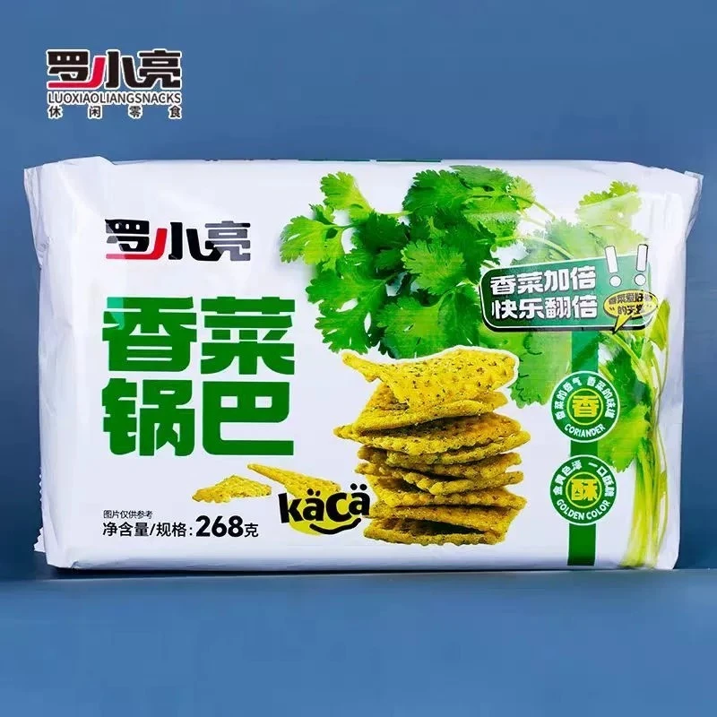 LUOXIAOLIANG/罗小亮罗小亮香菜锅巴网红爆款小吃办公室解馋粗粮零食蒸米香脆休闲小吃宿舍解馋小零食