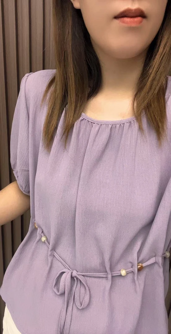 8677夏季新款时尚百搭腰缠万贯气质显瘦小衫