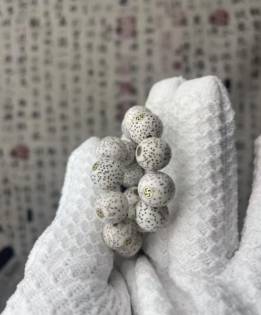 海南星月菩提手串星月桶珠正月高密镶嵌佛珠手串文玩手链男女念珠