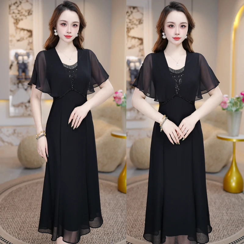 【五一出游季】连衣裙夏季2025年新款收腰显瘦气质高贵上档次A字裙