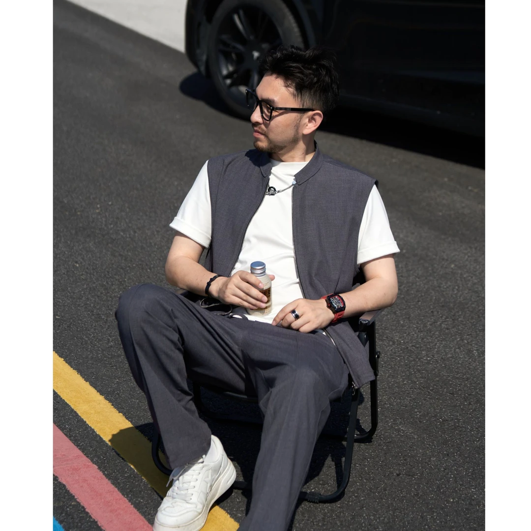 MD时尚轻奢短袖裤子套装一体男装YJMD8828