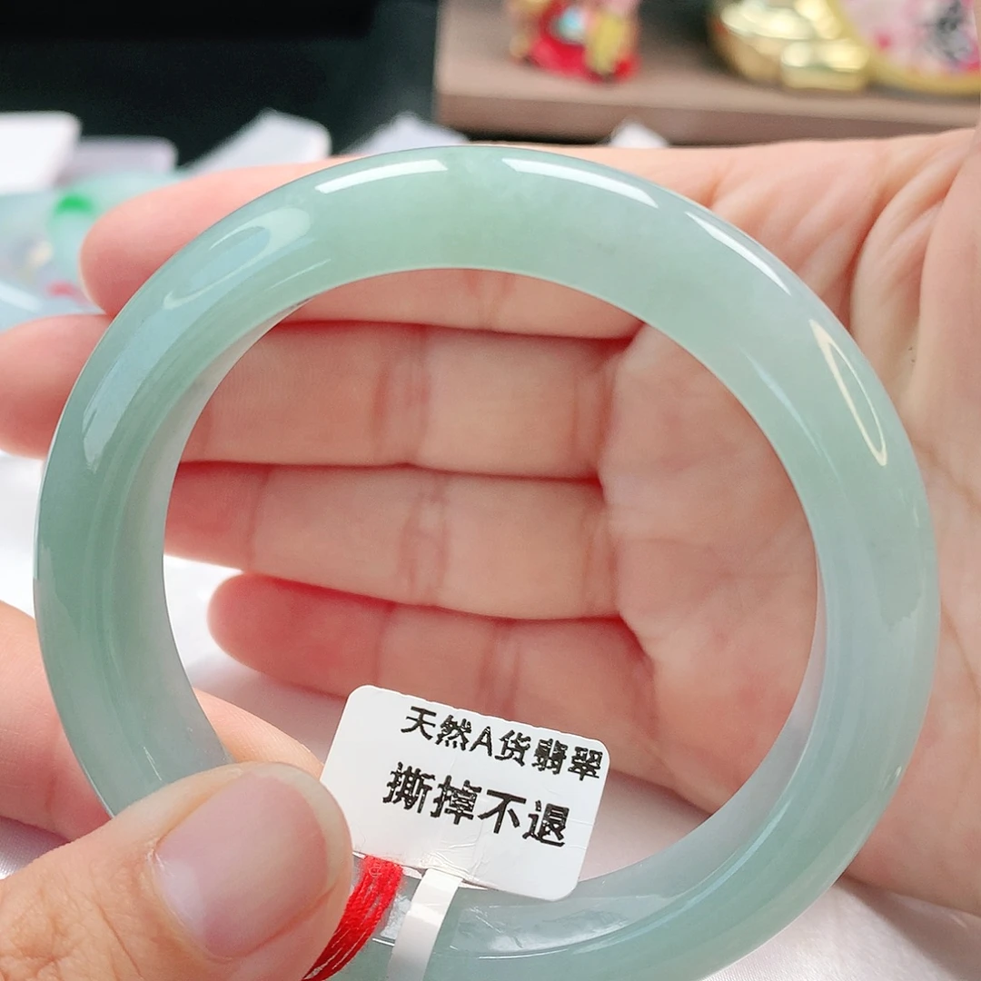 翡翠未镶嵌手镯55正