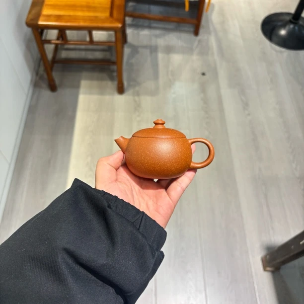无添加 红降坡 鱼趣 110cc 半手工 紫砂壶