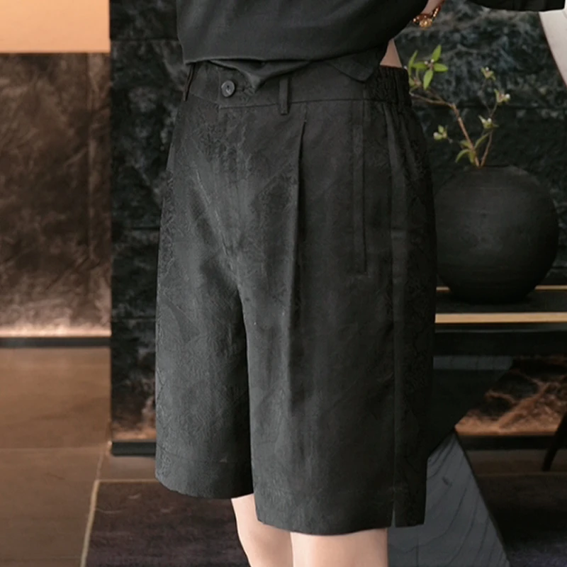 【再易】2025新款极简香云纱桑蚕丝男士短裤ZY0133K