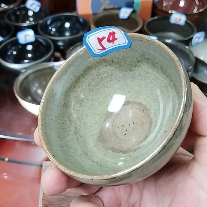 瓷建盏灰贝主人杯