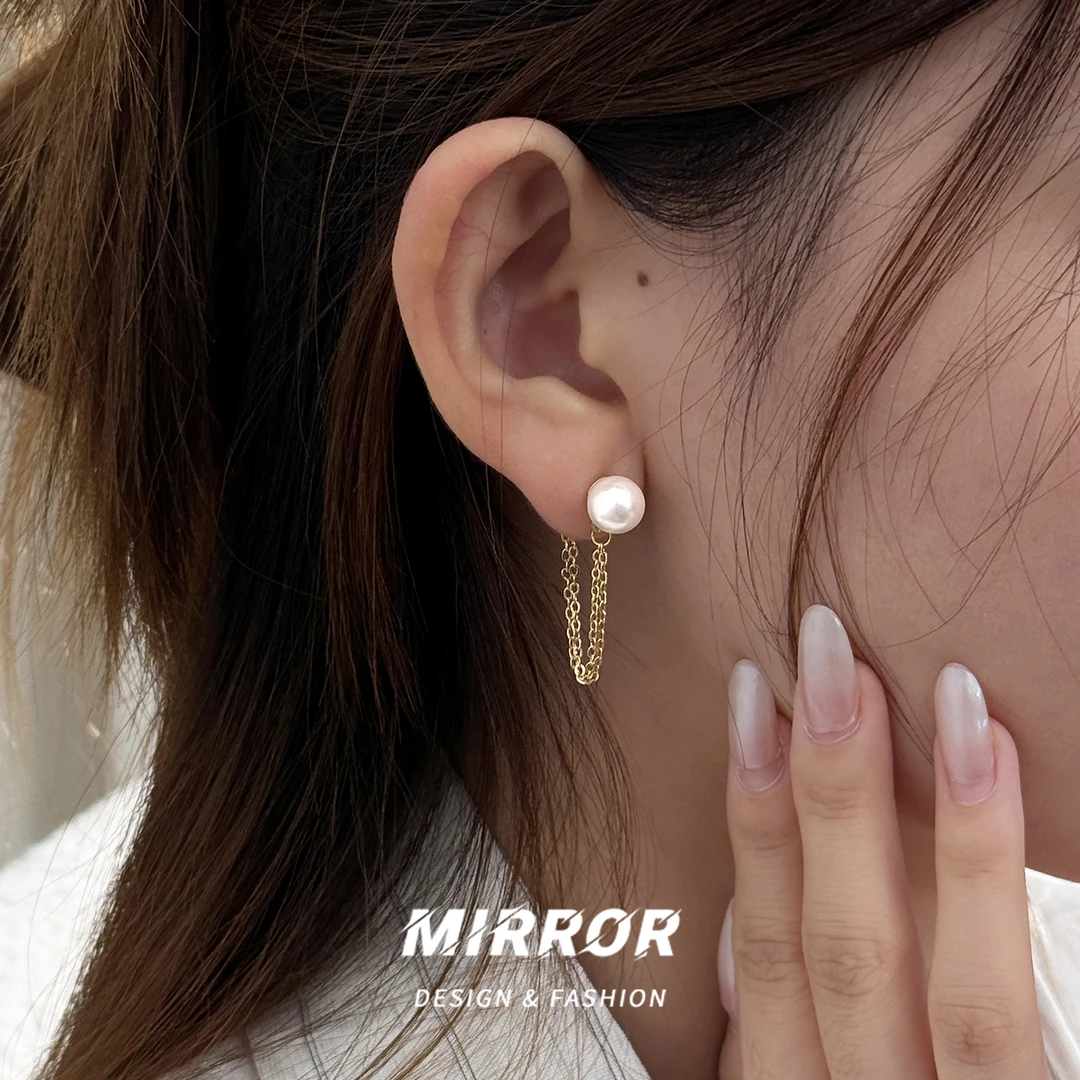 小麋人 925银耳饰 CE9514耳针流苏耳钉银针女耳环耳饰简约小众