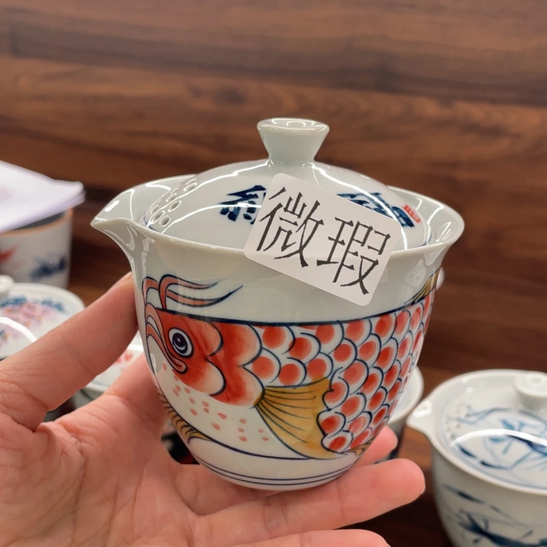 微瑕釉下彩纯手绘