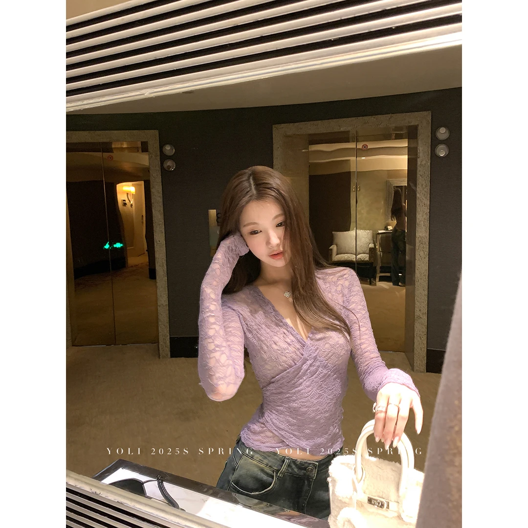 YOLI 张宥利 "紫暮诗行"针织衫