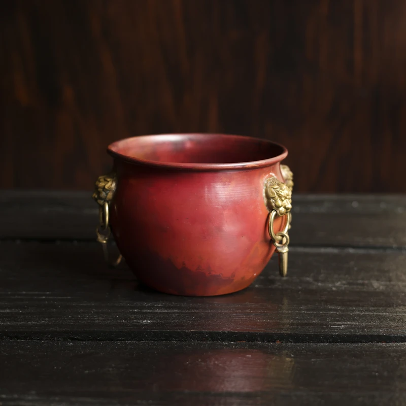 纳兰-紫铜狮头建水茶道零配（曹格0015）