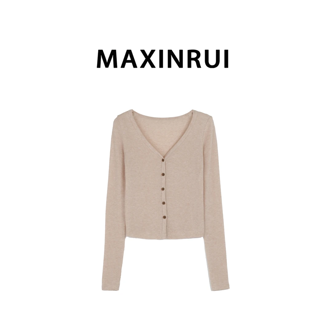 MAXINRUI 25ss设计师款时尚小众开衫RRD2528