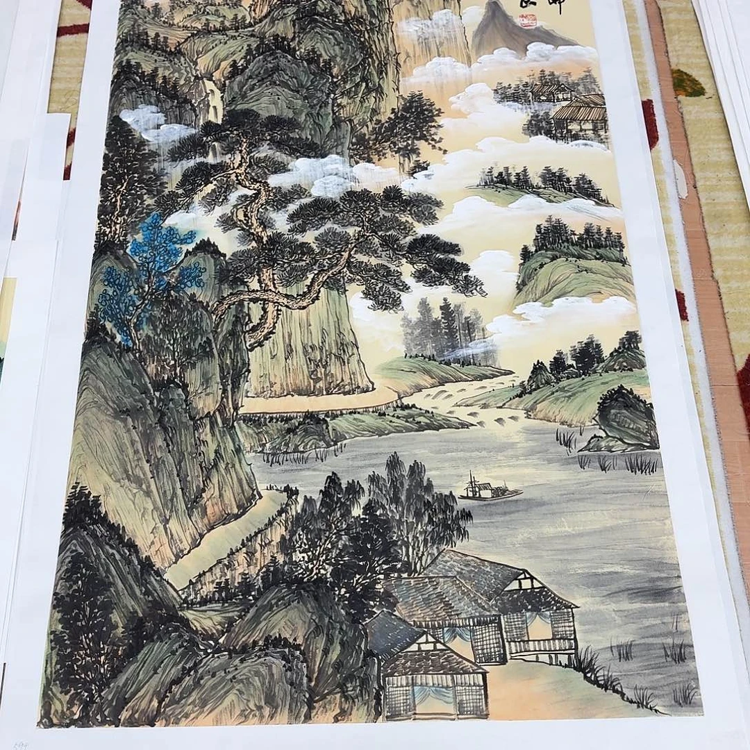 小****国画四尺山水一张