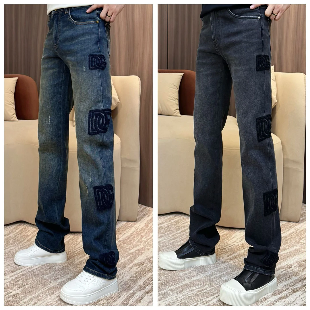 孙先生男装｜DIGARIA&GRDEIA正品牛仔裤男款毛巾绣字母时尚潮045