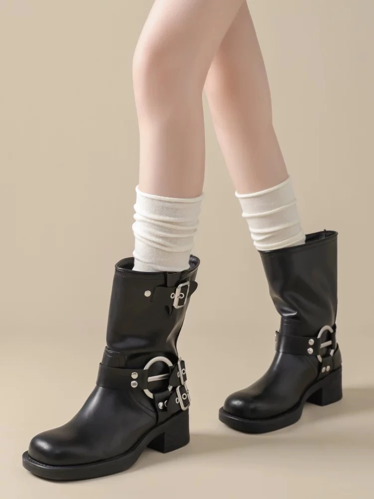 白色小腿袜女纯薄款配长靴灰色美拉德jk防滑修饰腿型堆堆长筒袜