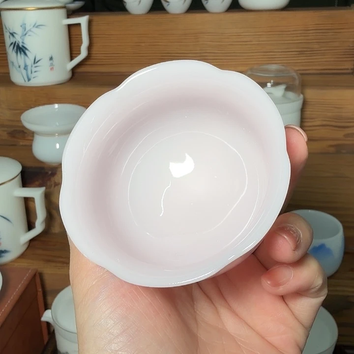全品冰种粉色主人杯80