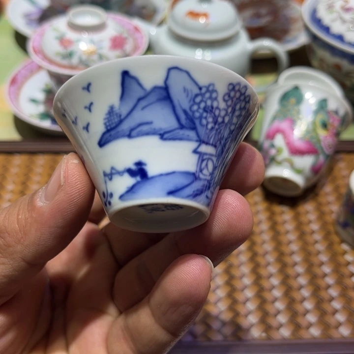 纯手绘精品盖碗杯