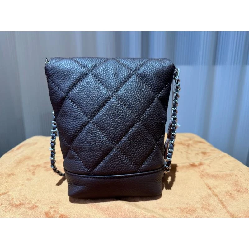 HIRMRIS手工真皮包550709-豹纹黑  小皮桶香