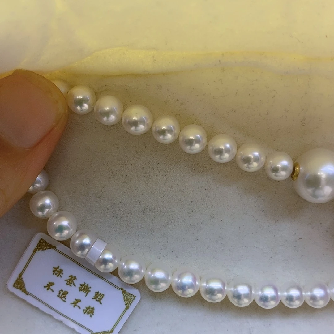 晴***下淡水珍珠银S925镶嵌颈饰