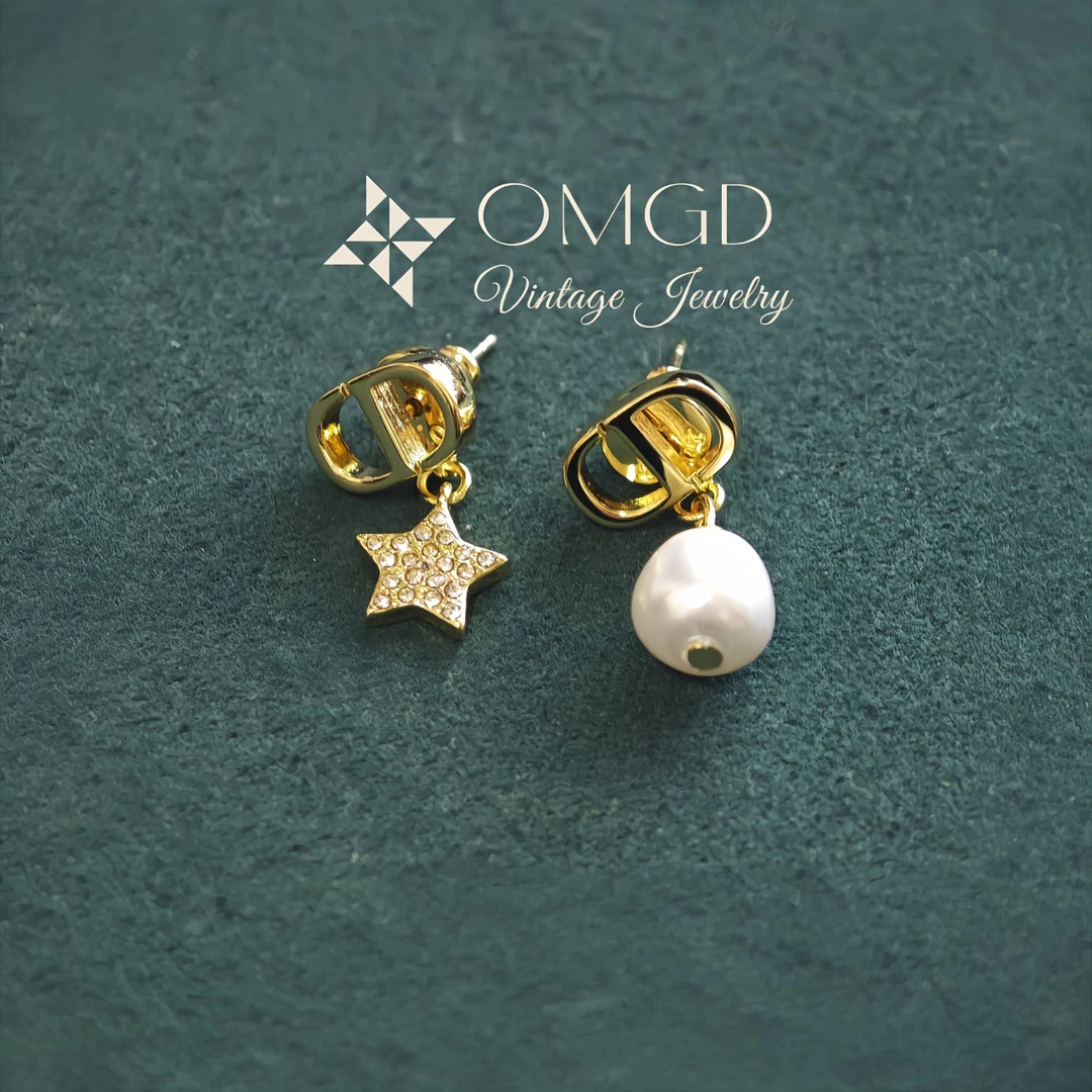 OMGD 铜合金合成锆石耳饰 【D1222】轻奢时尚耳钉