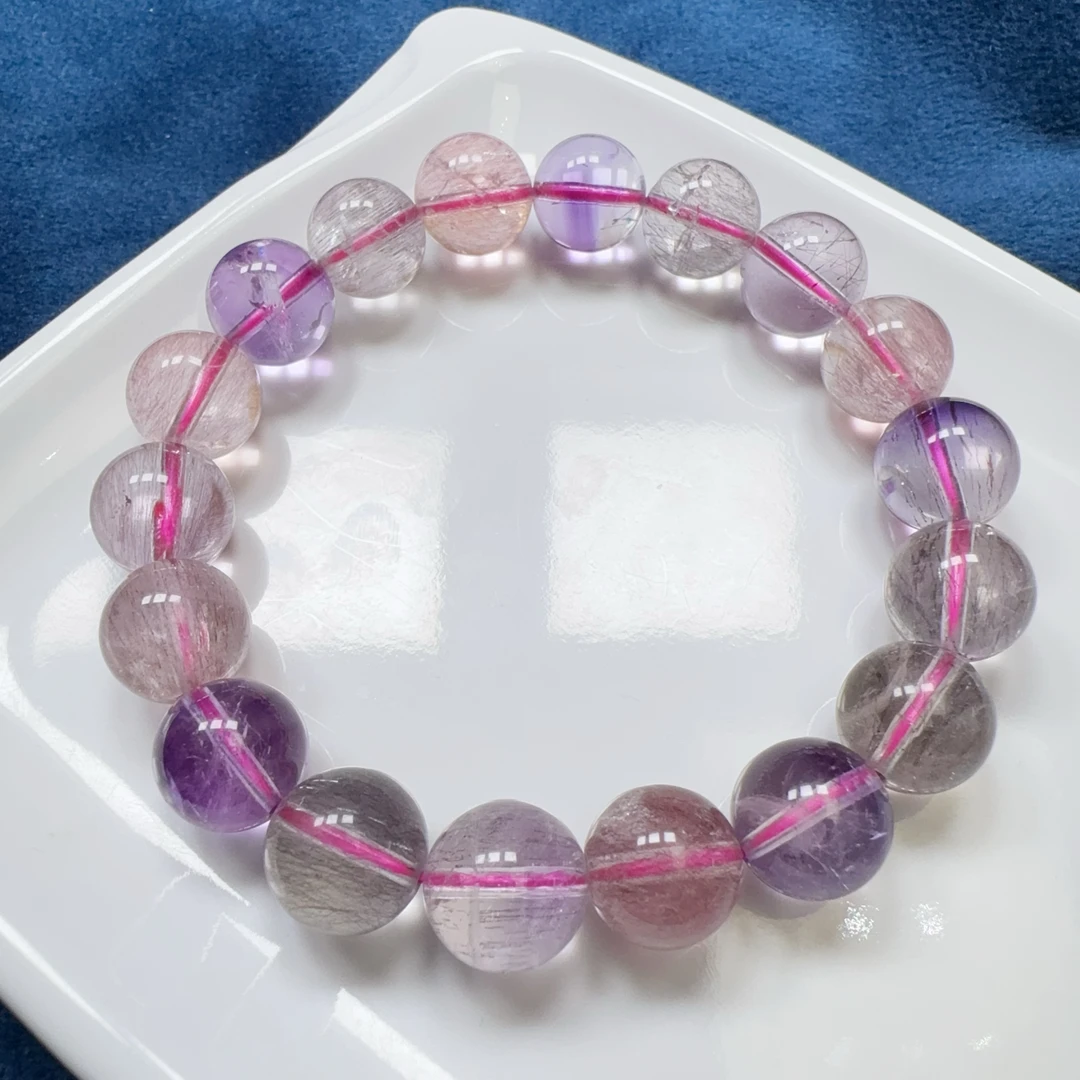 【伟伟鉴定】超七 净体 圆珠手串11+