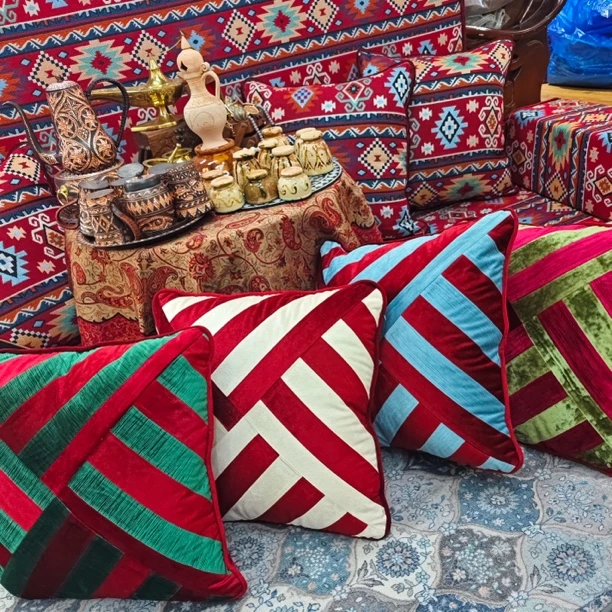 55号xahrizad原创民族风抱枕套枕套靠垫亚麻靠垫轻奢复古卧室用