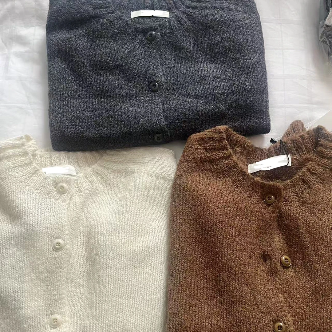 韩国正品 25秋 圆领羊毛纽扣开衫（N0退）