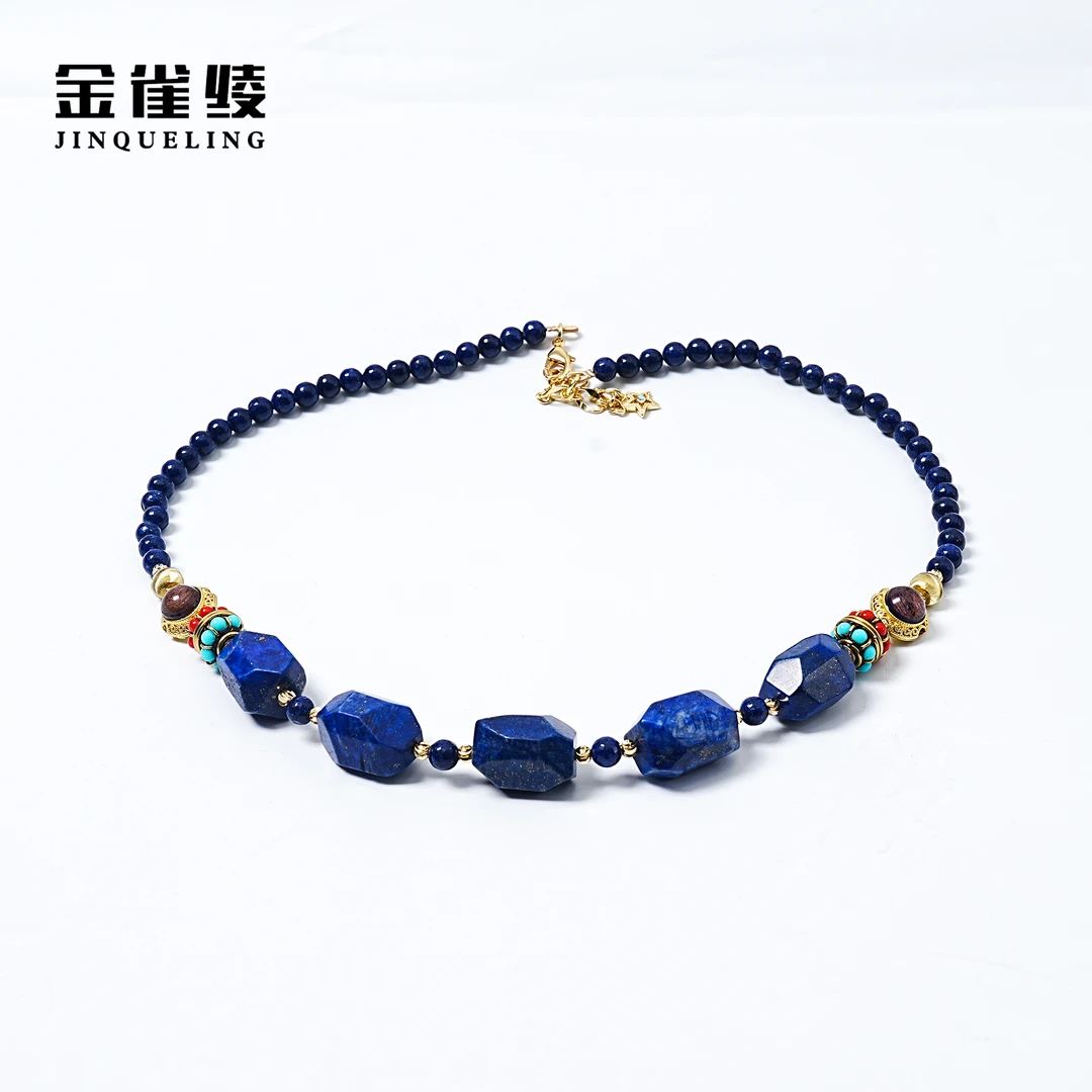 铜合金硅胶项链 【青青子衿】手工项链气质复古镶嵌项链SZAK5VZG45