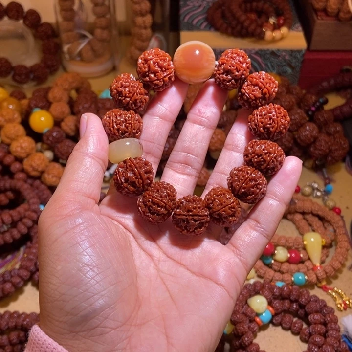 金刚菩提吊坠186玉化棕珠棕扣