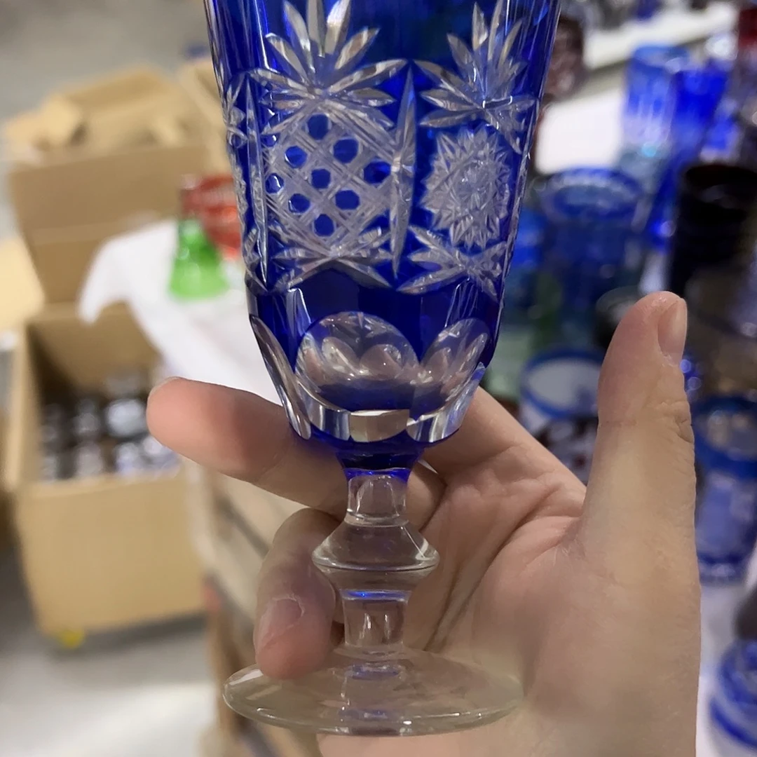 平底款水晶玻璃微瑕一个