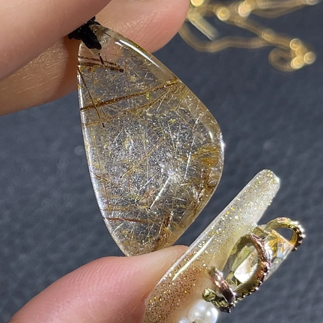 罗****发晶未镶嵌吊坠(不含链)1