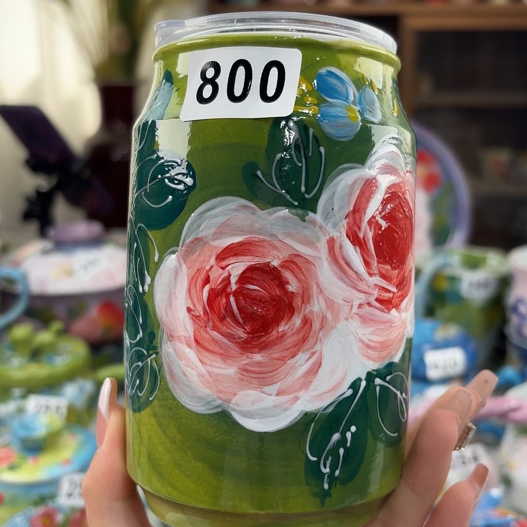 瓷片景德镇手绘高温釉下彩陶瓷茶具