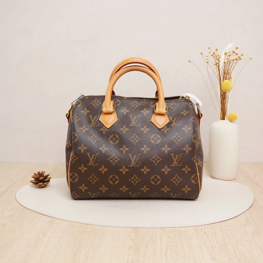 95新 LouisVuitton/路易威登 路易威登speedy25中号老花/DS036418