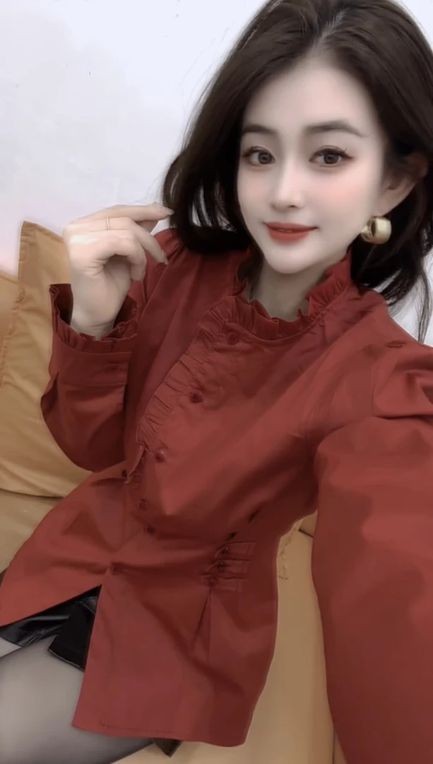 韩系时尚穿搭女装2025秋冬新款洋气减龄衬衫长袖修身显瘦百搭上衣