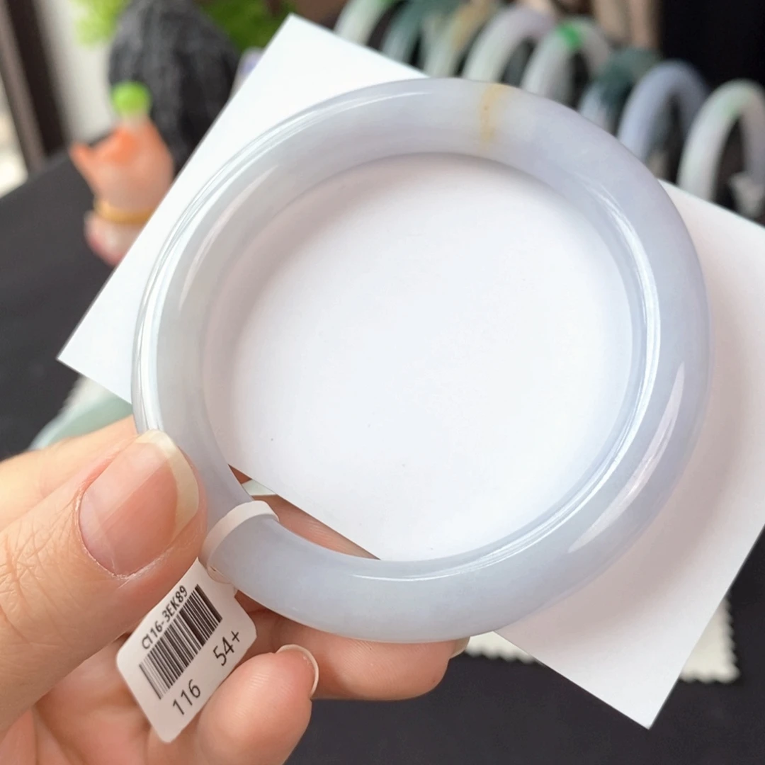 翡翠未镶嵌手镯芋泥紫黄翡54